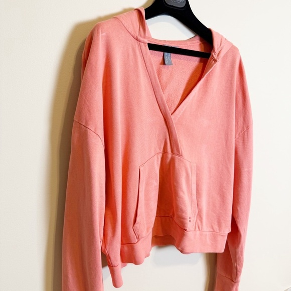 Sweaty Betty After Class Relaxed Pullover Hoodie In Warm Pink/orange Size 8-10 - Picture 5 of 9